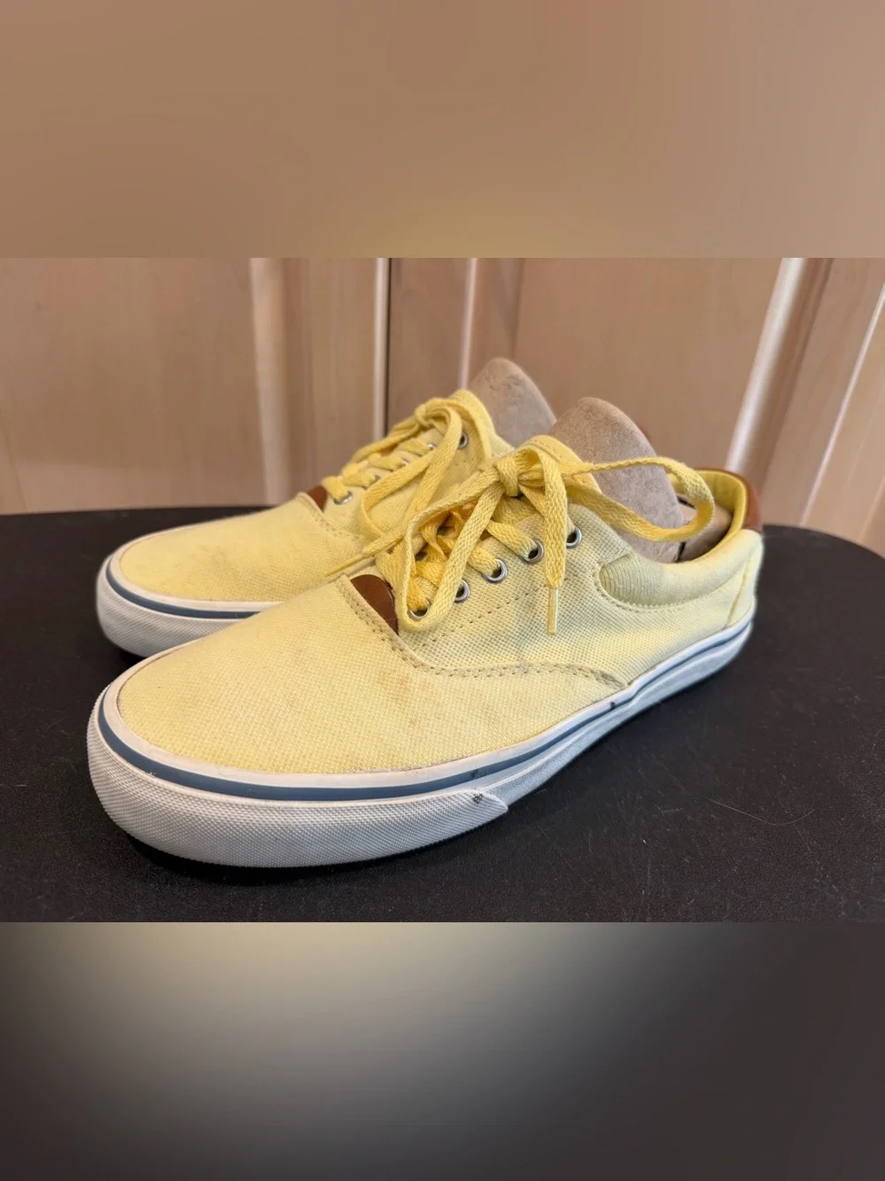 Polo by Ralph Lauren Men’s Yellow Canvas Boat Shoes 9